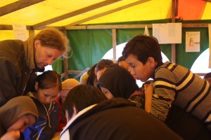 children in the camp didn't stop asking questions about our fieldwork in the North